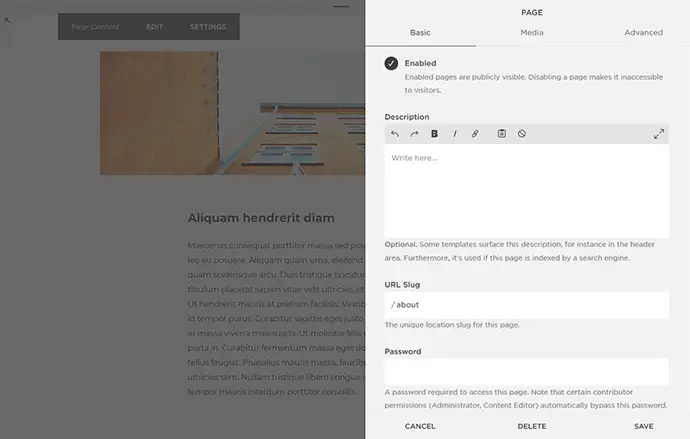 squarespace content description