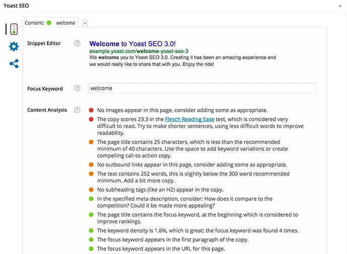 yoast seo content analysis