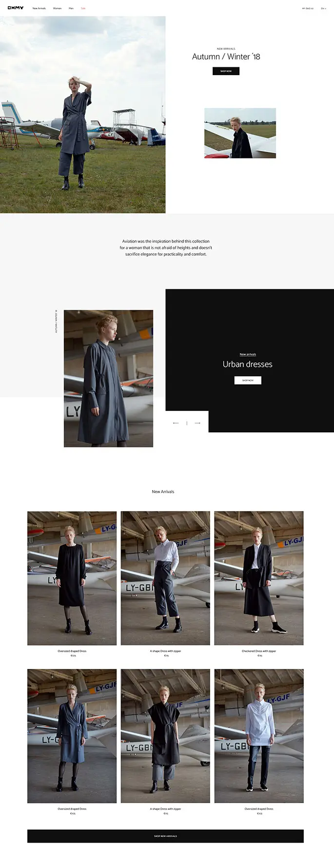 ecommerce homepage