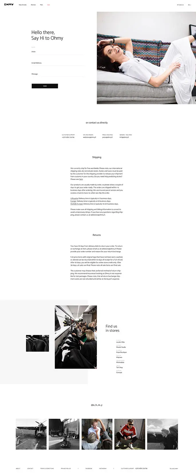 contact page